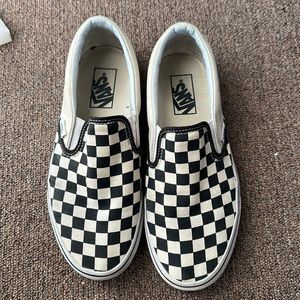 Vans checkered slip on Size 8
